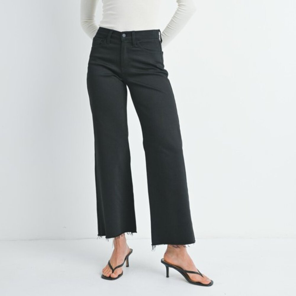 Just USA Black Slim Wide Leg Jeans